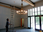 Trockenbau, Innenausbau, Akustiktrockenbau, Streulochakustikdecke, Brandschutzdeck für das Kino in Ebersbach